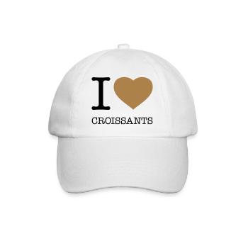J’ADORE LES CROISSANTS France Brötchen - Casquette classique - blanc/blanc - Devant