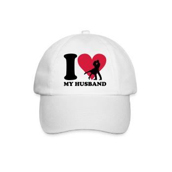 I love my Husband - Baseballkappe - Weiß/Weiß - Vorne