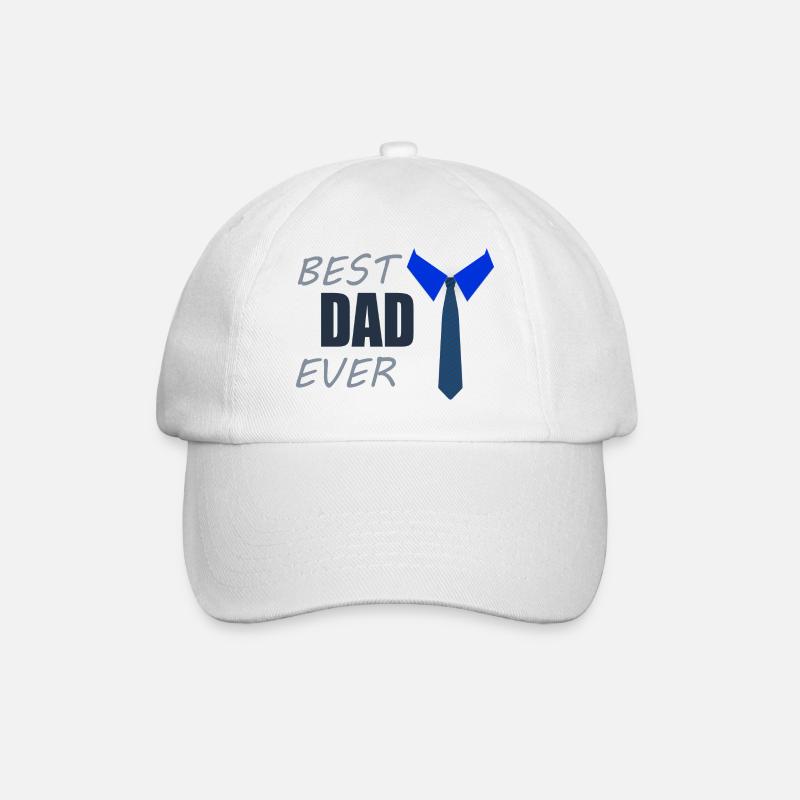 BEST DAD EVER - Baseballkappe - Weiß/Weiß