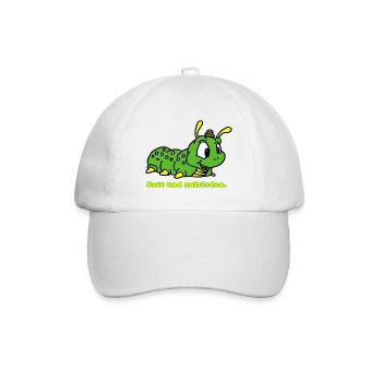 Raupe - Baseballkappe - Weiß/Weiß - Vorne