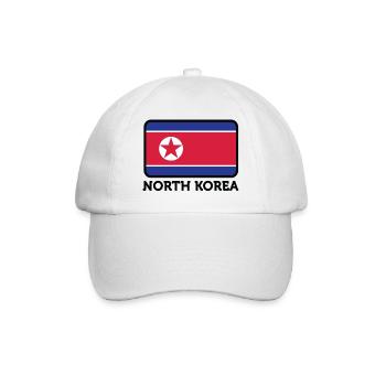 National flag of North Korea - Baseball Cap - white/white - Front