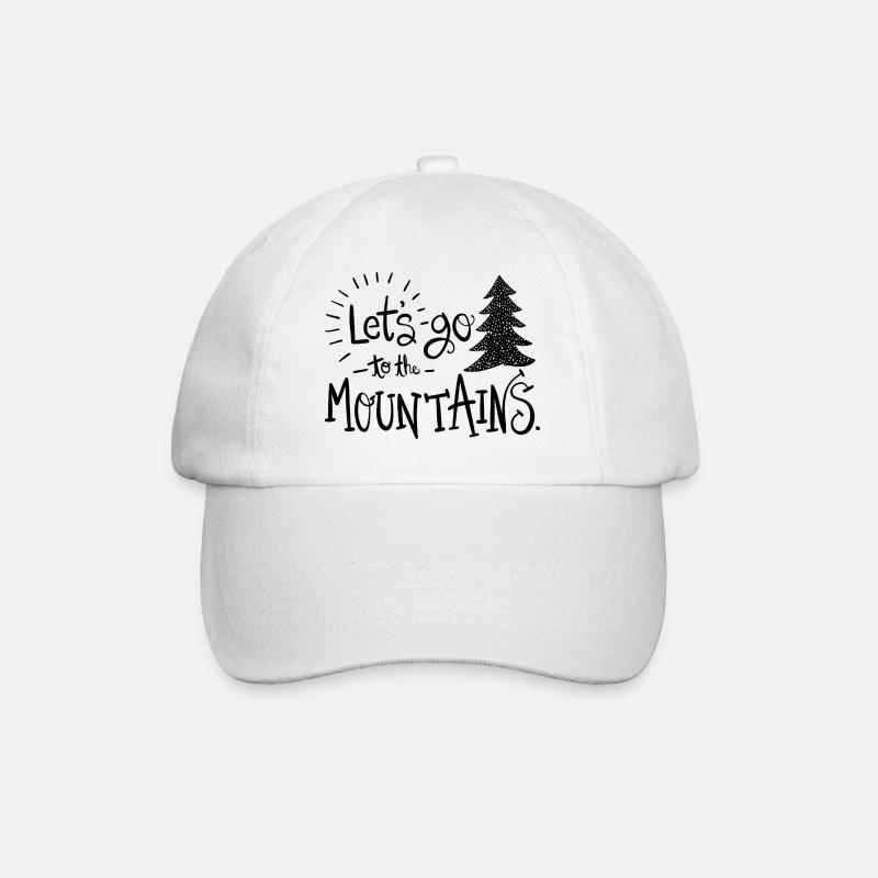 lets go to the mountains - Baseballkappe - Weiß/Weiß
