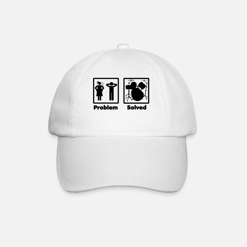 Le problème est résolu tambours de percussion BATTEUR - Casquette classique - blanc/blanc