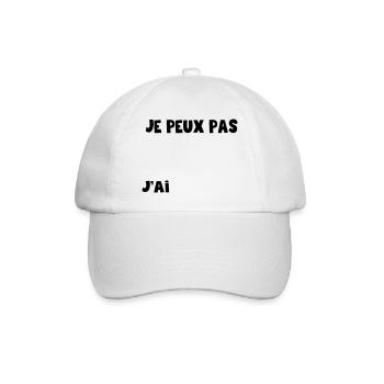 je peux pas j'ai ajoute tes mots - Casquette classique - blanc/blanc - Devant