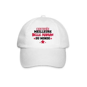certifiée meilleure belle maman - Casquette classique - blanc/blanc - Devant