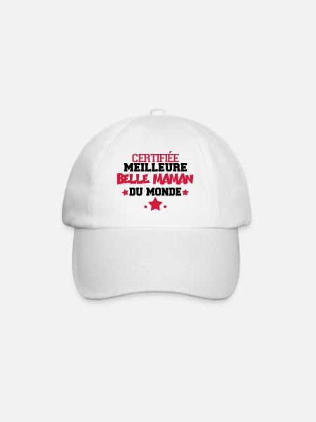 certifiée meilleure belle maman - Casquette classique - blanc/blanc