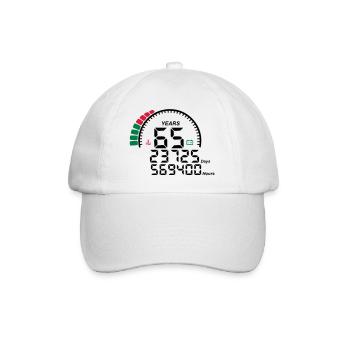 years 65 years anniversary meter - Baseball Cap - white/white - Front