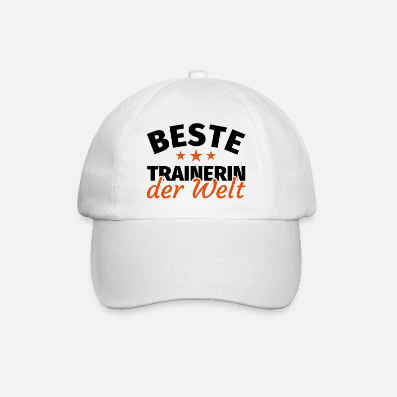 Trainerin Geschenk - Baseballkappe - Weiß/Weiß