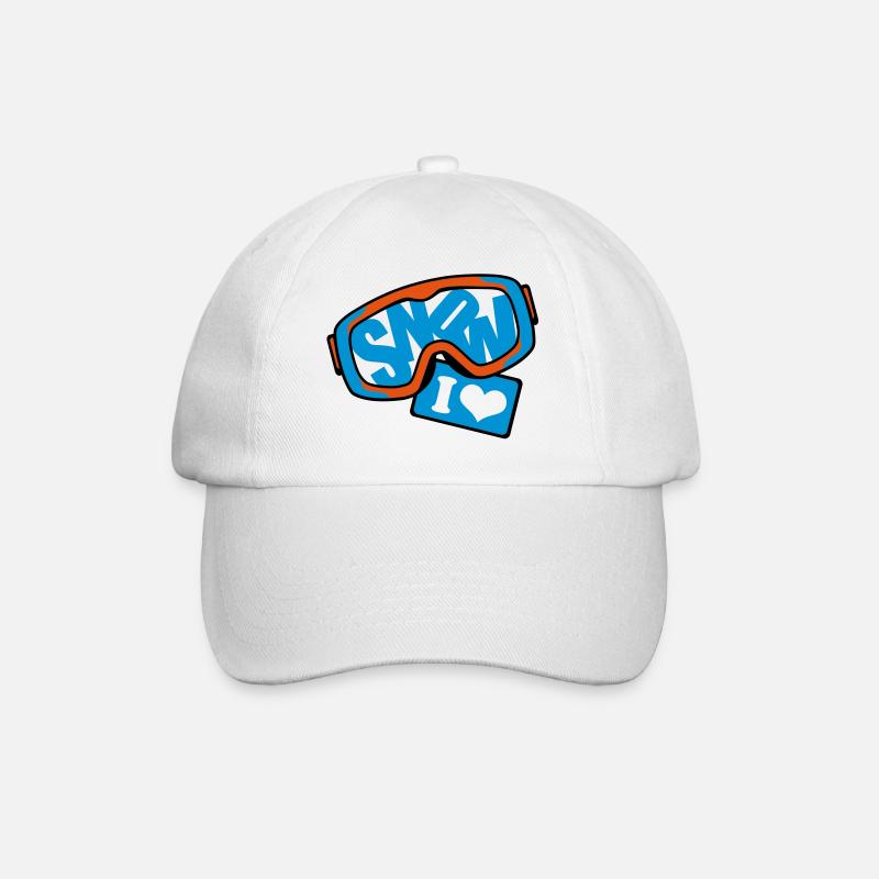 schnee - Baseballkappe - Weiß/Weiß