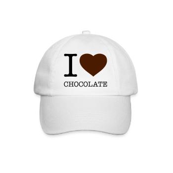 I LOVE CHOCOLATE Schokolade - Baseball Cap - white/white - Front