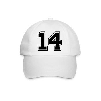 vierzehn - Baseball Cap - white/white - Front