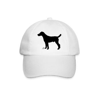 Jagdterrier - Baseballkappe - Weiß/Weiß - Vorne