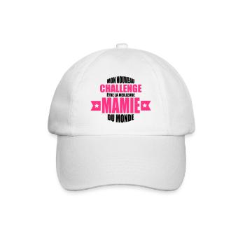 mon nouveau challenge être la meilleure mamie - Casquette classique - blanc/blanc - Devant