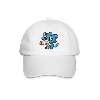 Chaton qui a faim - Casquette classique - blanc/blanc - Devant