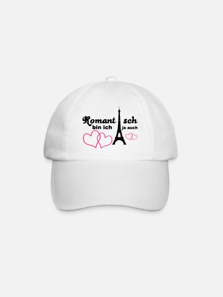 Romantisch Liebe Herz Paris Paar Spruch Geschenk - Baseballkappe - Weiß/Weiß
