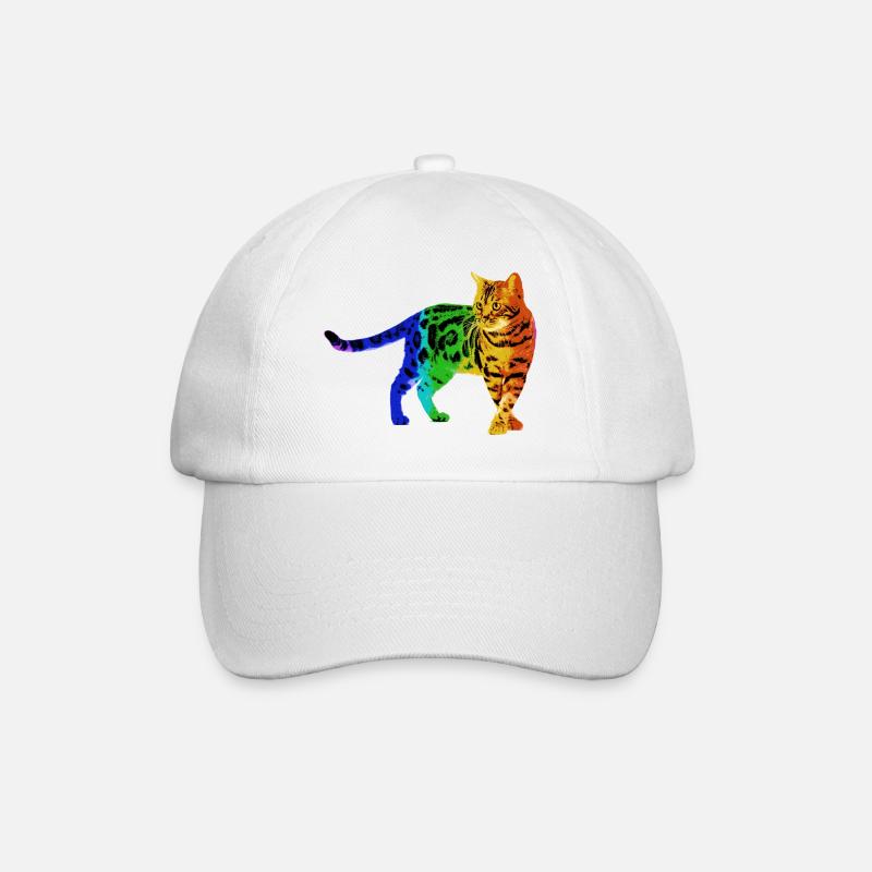 Chat arc en ciel - Baseballkappe - Weiß/Weiß