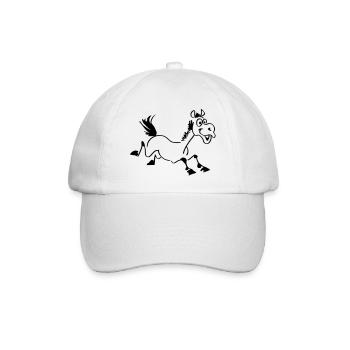 lustiges Pferd - Baseballkappe - Weiß/Weiß - Vorne