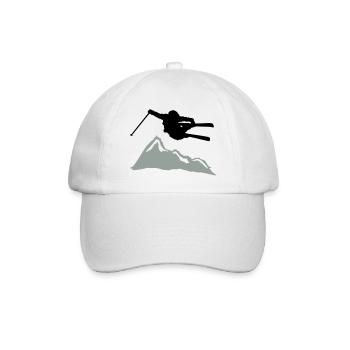ski jump i mountain - Baseballkappe - Weiß/Weiß - Vorne