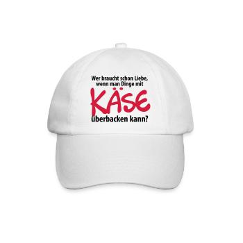 qui a besoin d'amour fromage griller - Casquette classique - blanc/blanc - Devant
