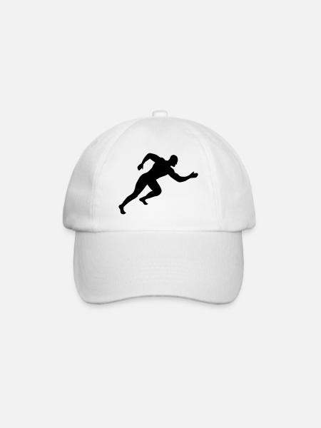 läufer - Baseballkappe - Weiß/Weiß