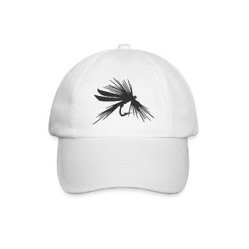 FLY FISHING BLACK NYMPH - Baseball Cap - white/white - Front