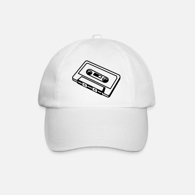 Retro Kassette – Old School Mixtape Musik Desig - Baseballkappe - Weiß/Weiß