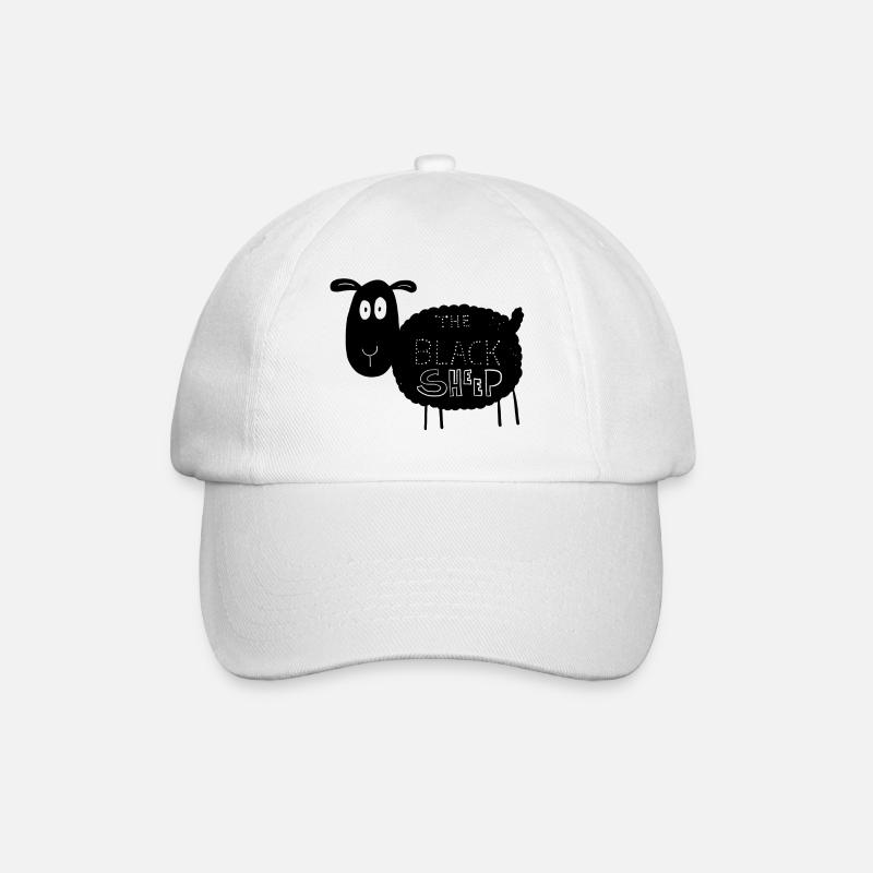 The Black Sheep I Das Schwarze Schaf Geschenk - Baseballkappe - Weiß/Weiß