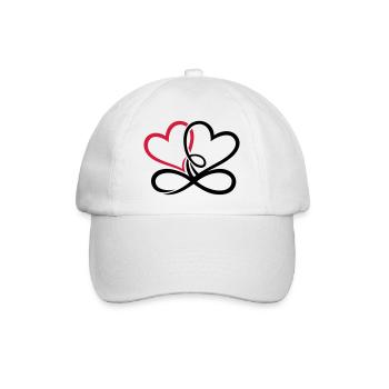 Two hearts Infinite Love Infinite Love - Baseball Cap - white/white - Front