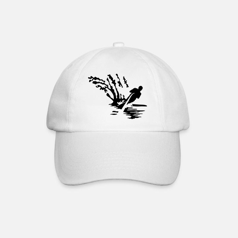 water ski - Baseball Cap - white/white