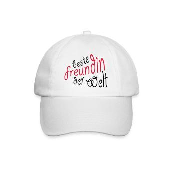 Geschenk für die beste Freundin - Baseballkappe - Weiß/Weiß - Vorne
