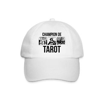 Jeu de cartes / Tarot / Belote / Rami / Poker - Casquette classique - blanc/blanc - Devant