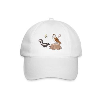 Skunk und Eule.png - Baseballkappe - Weiß/Weiß - Vorne