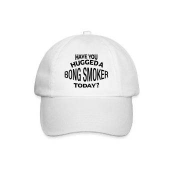 have you hugged a bong smoker today - Baseball Cap - white/white - Front