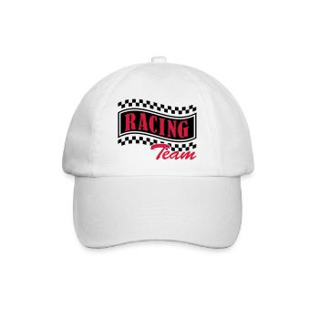racing_team_002 - Baseballkappe - Weiß/Weiß - Vorne