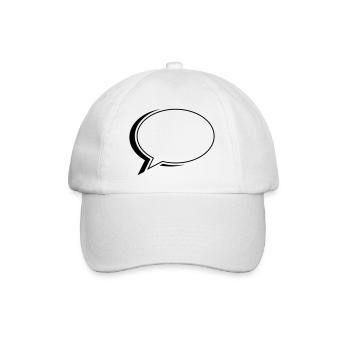 sprechblase oval - Baseballkappe - Weiß/Weiß - Vorne