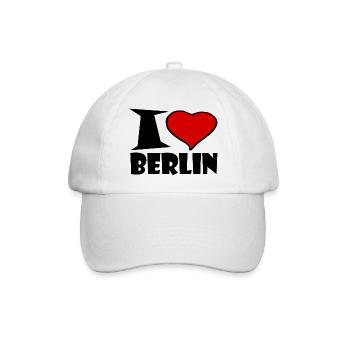Ich liebe Berlin - Baseballkappe - Weiß/Weiß - Vorne