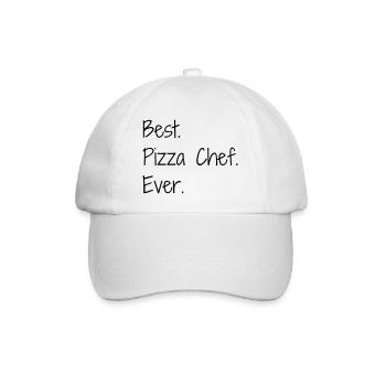 Pizza / Pizzaiolo / Pizza Chef / Pizzachef - Baseball Cap - white/white - Front