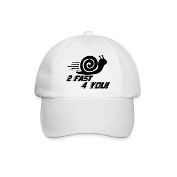 schnecke_2_fast_001 - Baseball Cap - white/white - Front