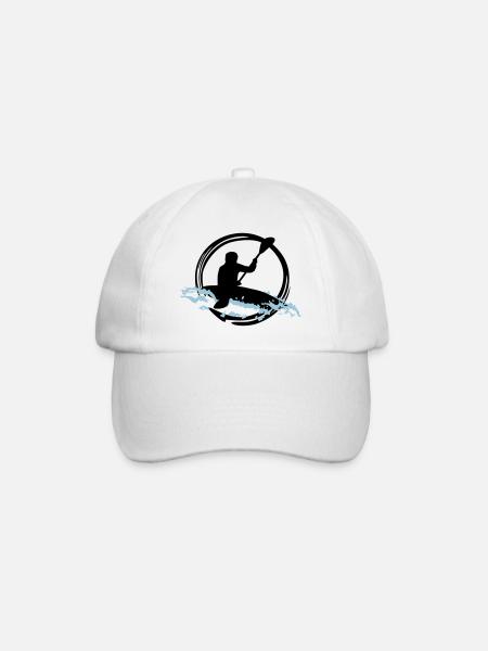 whitewater kayaking - Baseball Cap - white/white