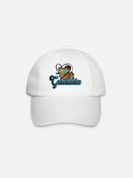 Graubünden Steinbock Stil - Baseballkappe - Weiß/Weiß