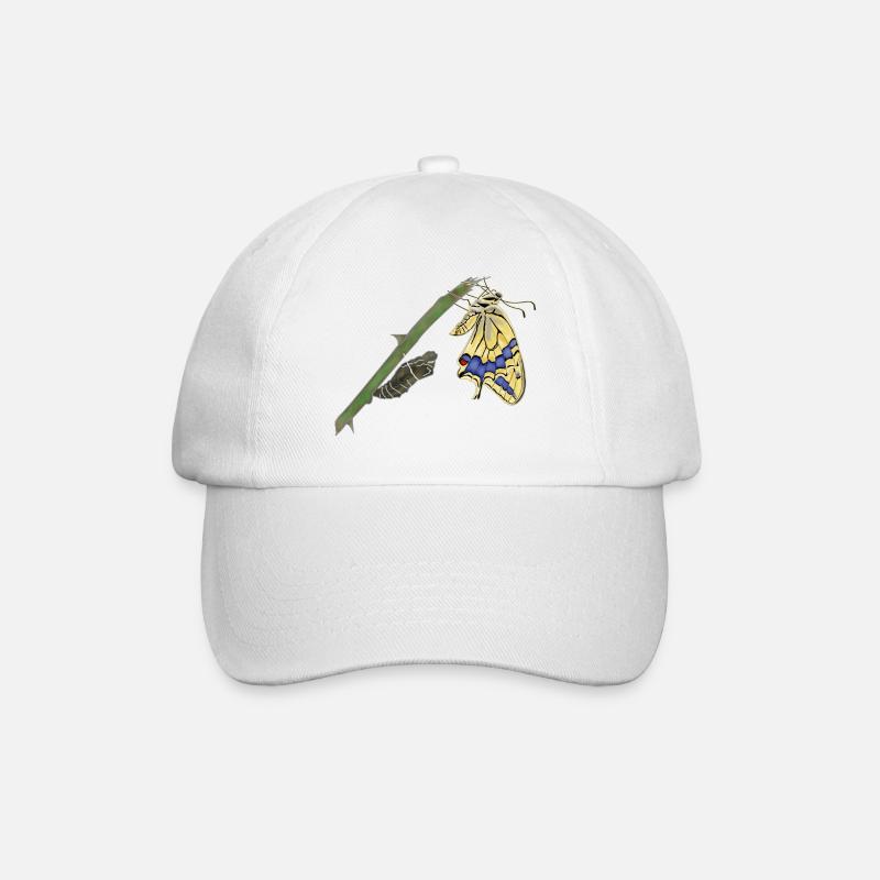 De la chenille au papillon - Casquette classique - blanc/blanc