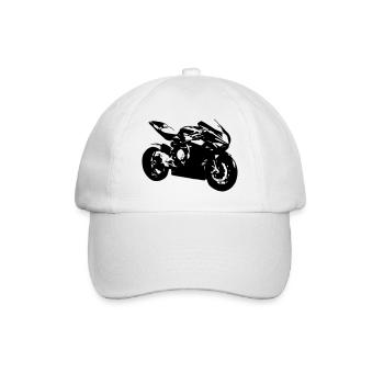 Motorrad - Baseballkappe - Weiß/Weiß - Vorne