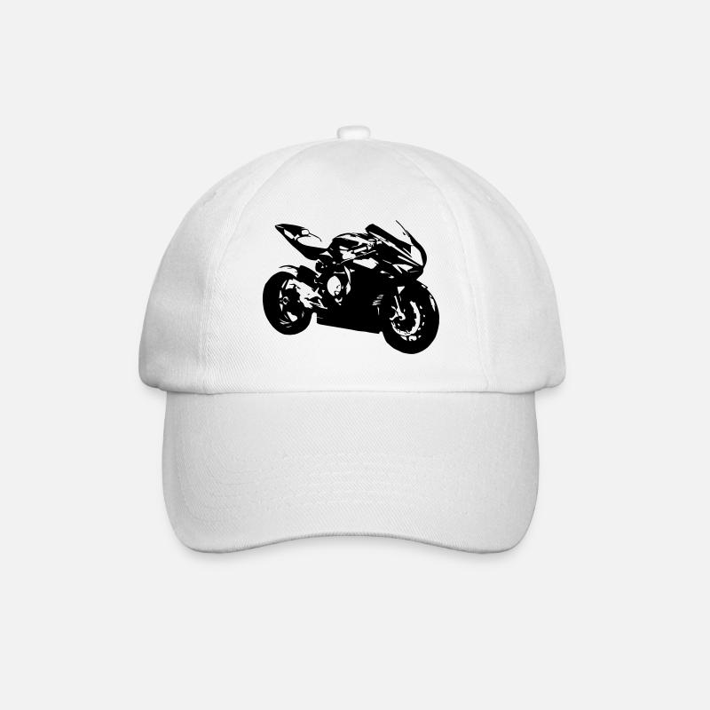 moto - Casquette classique - blanc/blanc