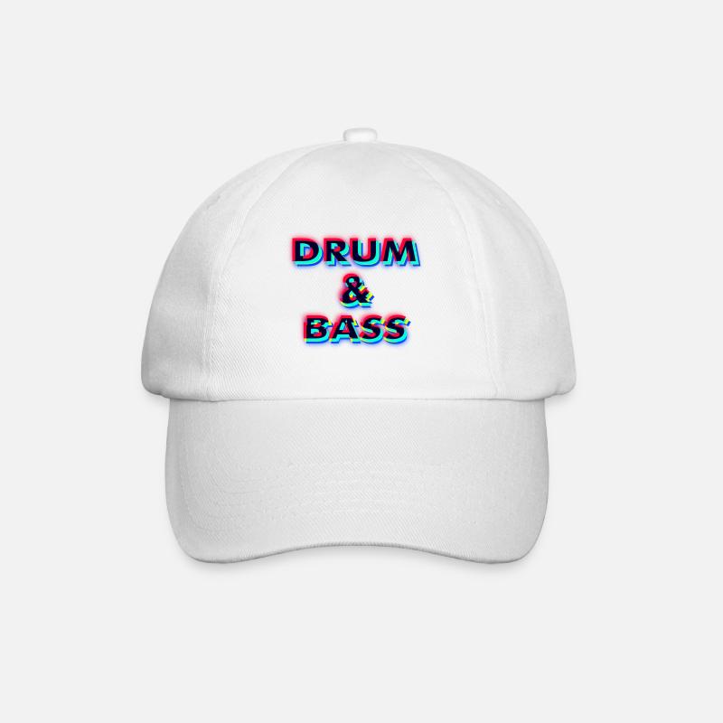 DnB GLITCH - Baseball Cap - white/white