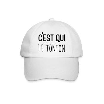 C'est qui le tonton - Casquette classique - blanc/blanc - Devant