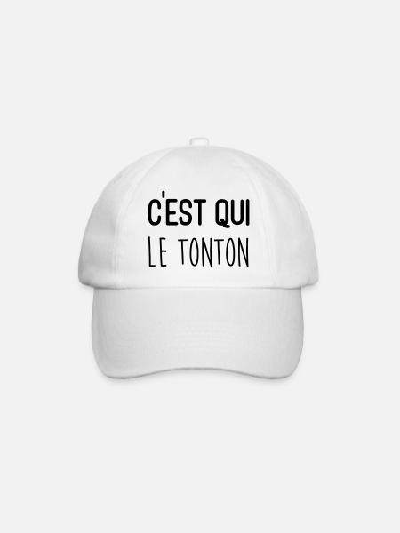 C'est qui le tonton - Casquette classique - blanc/blanc
