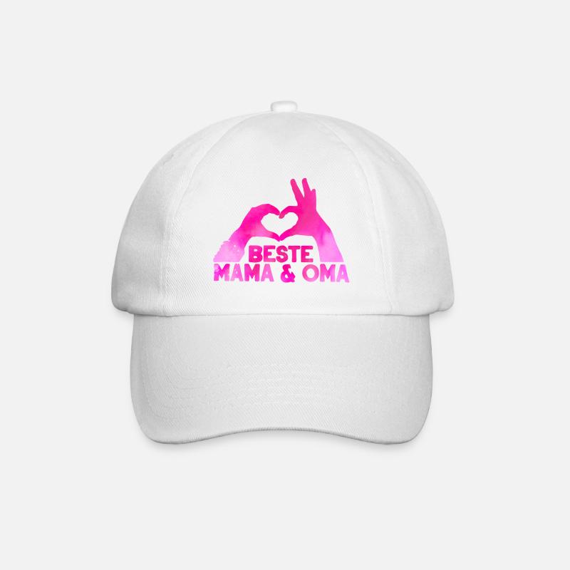 Beste Mama und Oma - Baseballkappe - Weiß/Weiß
