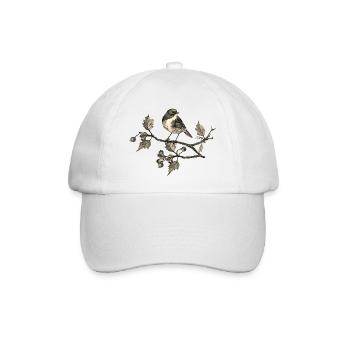 Vogel - Baseballkappe - Weiß/Weiß - Vorne