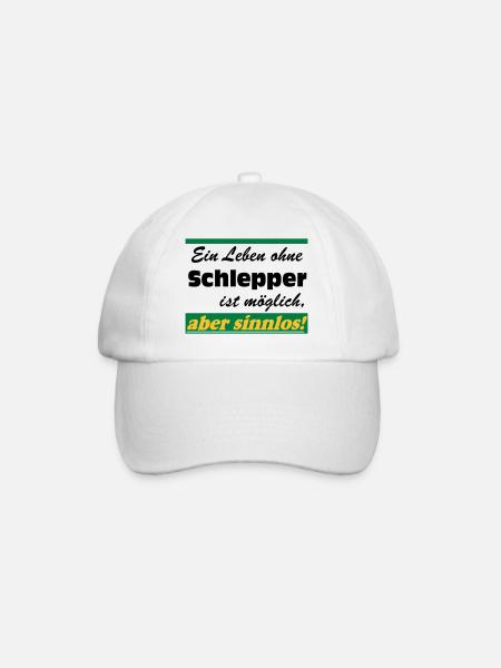 Traktor , Trecker , Schlepper Leben sinnlos .(25) - Baseballkappe - Weiß/Weiß