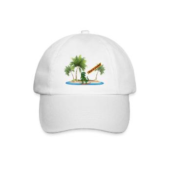Islands Tropical TRAAAAAAAX - Baseballkappe - Weiß/Weiß - Vorne
